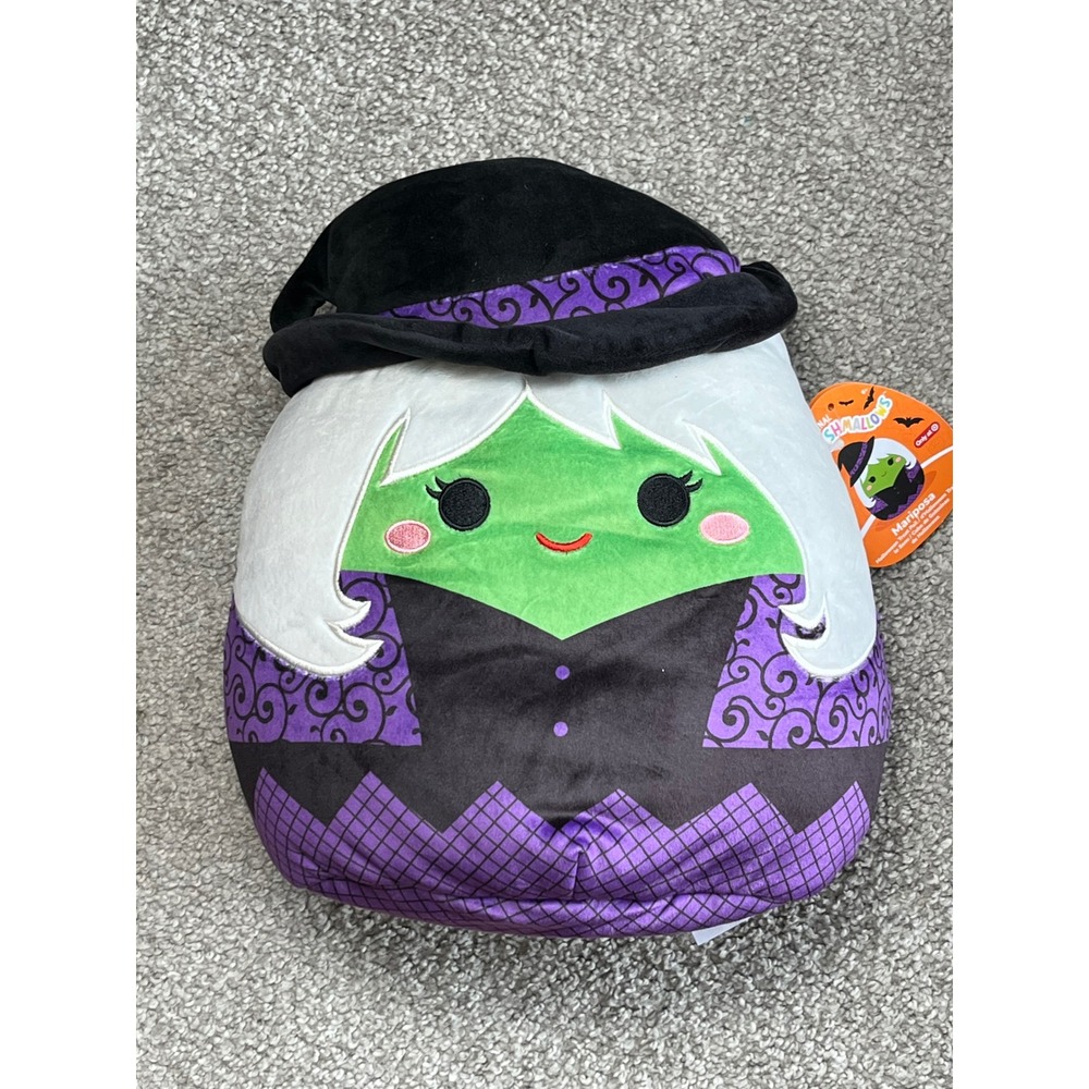 Squishmallows Mariposa the Witch Halloween Treat Pail Bucket Purple Green OS